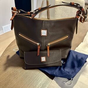 Genuine Dooney & Bourke Shoulder Bag and Slim Wallet
